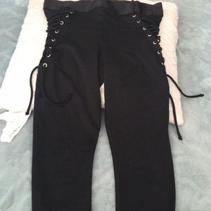 Dolls kill upper sheer panel leggings Size L